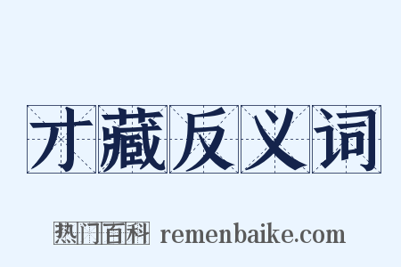 才藏反义词是什么意思的图片